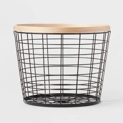 Park Designs Round Fishnet Wire And Wood Basket Set : Target