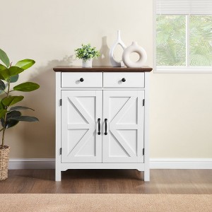 Syemin Decorative Storage Cabinets, 2 Door Storage Cabinet Sideboard, Suitable for Living Room, Entryway and Kitchen Dining Room, - 1 of 4