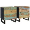 vidaXL Bedside Cabinets 2 pcs 15.7"x13"x18.1" Solid Wood Reclaimed - 2 of 4