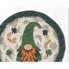 Earth Rugs Irish Gnome Jute Coaster – 5"x5" Round Natural Braided Coaster with St. Patrick's Day Print - 2 of 3