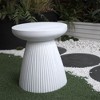 NicBex Modern Terrazzo-Style Outdoor Side Table, Multi-Use Patio End Table & Garden Stool, Hourglass-inspired Geometric Design Garden Conner Table - 4 of 4