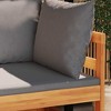vidaXL Garden Lounge Set Dark grey, Natural wood - 3 of 4