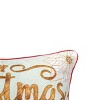 C&F Home Merry Christmas Poinsettia Printed and Embroidered Throw Pillow - image 3 of 3