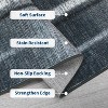 Acekool Modern Geometric Rug - Washable 5x7 Non-Slip Area Carpet in Black & Grey - 4 of 4