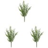 Vickerman 18" Artificial Mini Green Jade Leaf Bush UV Coated, Set of 3 - 3 of 4