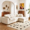 KWPZQEB 110.2" Modern L-Shape Sofa, Chenille Floor Modular Sofa with 2 Pillows, 4 Seater Couches Sofa with Deep Seat for Living Room - 4 of 4