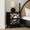 JIONJOY Modern Mirror Nightstand - 2-Drawer Fully Assembled, Accent Front Design & 40lb Capacity - 3 of 4