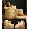 Resenkos Oversized Single Sofa with Ottoman, Reading Sofa Couch, Deep Seat Comfy Cloud Couch with Ottoman for Living Room, Bedroom Corduroy - 3 of 4