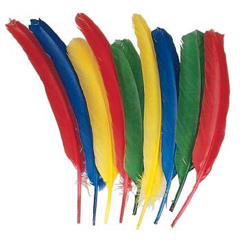 Creativity Street Non-Toxic Quill Feather, 12 in, Assorted Color,Set of 24
