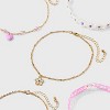 Girls' 5pk Flowers and Butterflies Necklace Set - Cat & Jack™️: Choker Style, Acrylic, Zinc Alloy - 3 of 3