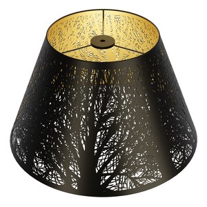 Medium Lamp Shade, ALUCSET Barrel Metal Lampshade with Pattern of Trees Lampshade for Table Lamp, 7x13x7.8 inch, Metal Replacement Lampshades, Spider - 1 of 4