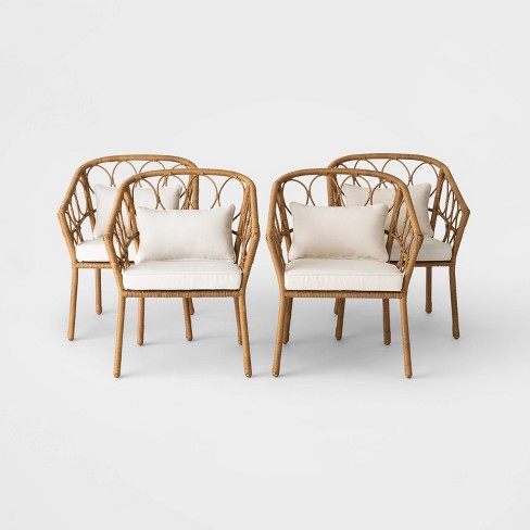 Britanna 4pk Wicker Patio Dining Chair, Target Outdoor Furniture