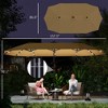 13ft Double-Sided Market Umbrella, Large Patio Umbrella with Solar Lights, Crank Handle for Garden, Pool - 3 of 4