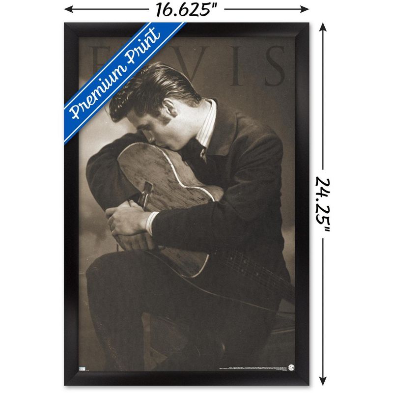 Trends International Elvis Presley - Sepia Guitar Framed Wall Poster Prints, 3 of 7