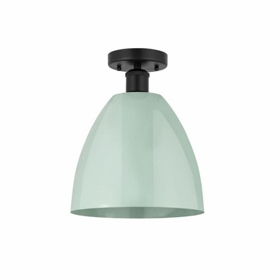 Plymouth Dome - 1 Light Semi-Flush Mount In Industrial Style-12.88 Inches Tall and 9 Inches Wide