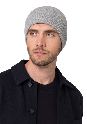 Style Republic Women's 100% Cashmere Ribbed Beanie - Ultra Soft, Stretchy, Warm Winter Slouch Hat - View #9