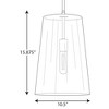 Progress Lighting Clarion 1-Light Pendant, Matte Black, Clear Glass Shade - 2 of 4
