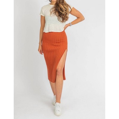 Women's SUGAR ALMOND SLIT KNIT MIDI - Skylar + Madison