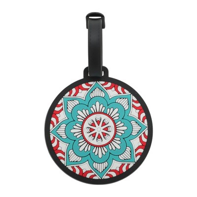 Unique Bargains Sunflower Luggage Tag Blue 1 Pc