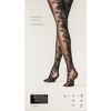 Women's Floral Back Tights - A New Day™ Black S/M