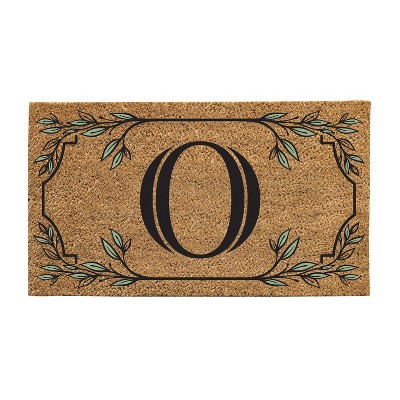 28" x 16" Monogram Coir Mat, Letter  "O"