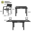 Crestlive Products Modern Aluminum Outdoor Dining sets Expandable Patio Dining Table with arm chairs for 4-6 People Outside - 3 of 4