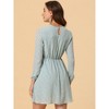 INSPIRE CHIC Women's Choker V Neck Vintage Flared Gilding Metallic Shiny Star A-Line Dress - 4 of 4