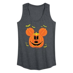 Women's - Disney - Pumpkin Mouse Graphic Racerback Tank - 1 of 4