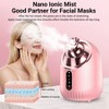 Nano Ionic Facial Steamer for Facial Deep Cleaning - Hot & Cool Mist Modes, 240ML Water Tank - Home SPA Machine for Women & Men - Rose Gold - 3 of 4