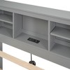 NicBex Twin Size Platform Bed Wooden Bed Frame with Trundle, Storage Headboard, Drawers and Interface for Bedroom, No Box Spring Required, Gray - 4 of 4