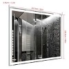 60"X40"Oversized LED Bathroom Mirror Rectangle Wall Mirror,Wall Mounted Mirror With 3 Color Modes Aluminum Frame Large Wall Mirror For Bathroom - image 4 of 4