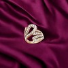 Slickblue Stylish Women's Rose Gold Plated Brass Ring with Clear Crystal, Ideal for Special Occasions, Size 5-10 - 2 of 4