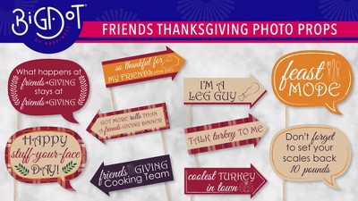 Big Dot Of Happiness Funny Give Thanks - Thanksgiving Party Photo Booth  Props Kit - 10 Piece : Target