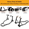 Global Motorcycle Front & Rear Wheel Stand Lift Set, Adjustable Fork Heads & U+L Swingarm Spool, Rear Bracket | Black | 1 Pcs - 3 of 4