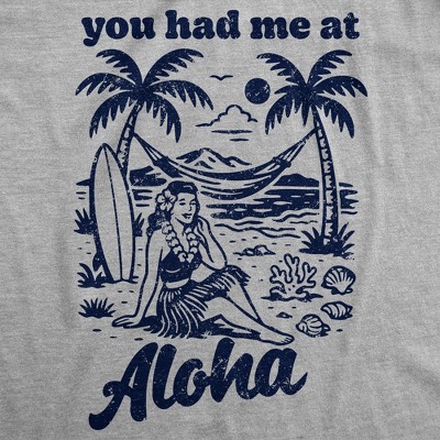 Мужские футболки Crazy Dog T-Shirts, Inc. Mens Funny T Shirts You Had Me At Aloha Sarcastic Vacation Graphic Novelty Tee For Men - Crazy Dog Men's T Shirt For Summer Vacation Light Grey XL — фото 2