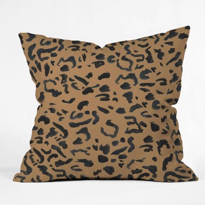 16"x16" Leeana Benson Cheetah Print Throw Pillow Brown - Deny Designs