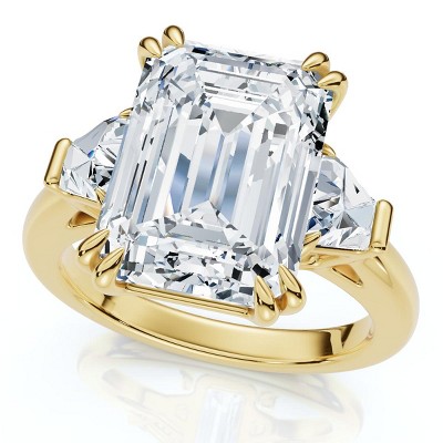 Pompeii3 Certified 4.40Ct Emerald Diamond Engagement Ring 14k Gold or Platinum Lab Created