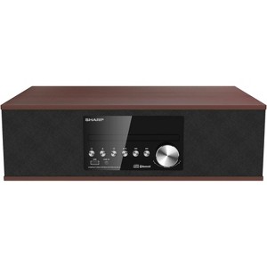 Sharp CD-BH10 Retro Bluetooth CD Player & Wood Speaker System with USB FM Tuner AUX - 1 of 4