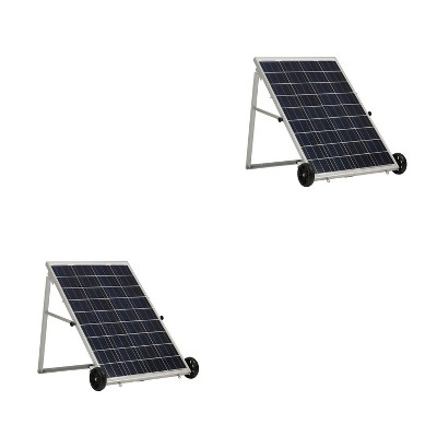 Nature's Generator 100 Watt Solar Power Panel, 50 Foot Cable & MC4 Branch Connector (2 Pack)