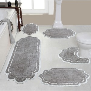 Allure Collection Cotton Tufted Bath Rug Set Set of 5 - Home Weavers - 1 of 4