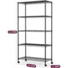 Vynxaria 5-Tier Heavy Duty Storage Shelving Unit, 1250 Lbs Loading Capacity, 29.92" W x 13.98" D x 61.02" H, Black - 3 of 4