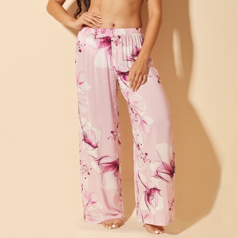 Shade & Shore Women's Mid-Rise Full Coverage Cover Up Pant - Shade & Shore™ Pink/White L