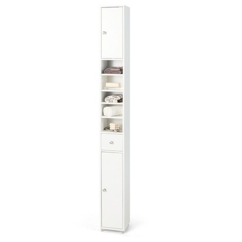 Costway 71'' Tall Tower Bathroom Storage Cabinet Organizer Display Shelves  Bedroom Grey : Target