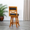 CAVINAS 24" Counter Height X-Back Chair, Swivel Stool, Bistro Chairs, Swivel Dining Chair, Fabric Seat - 3 of 4