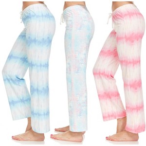 Daresay Womens Lounge Pants, Loose PJ Bottoms, Long Pajama Pants for Women, Sizes up to 2XL (Pack of 3) - 1 of 4