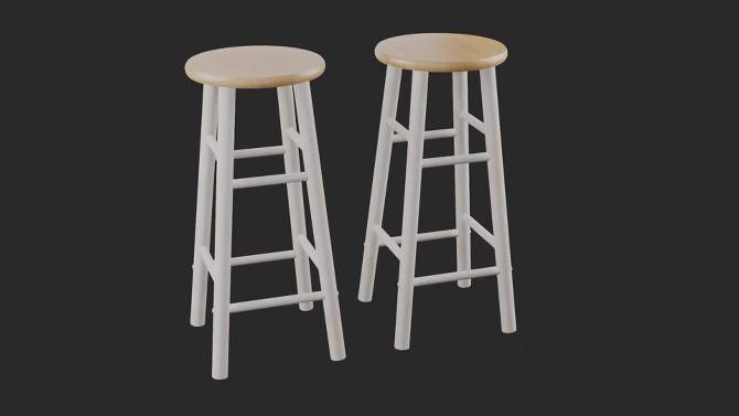2pc 29&#34; Huxton Barstools Natural/White - Winsome, 2 of 12, play video