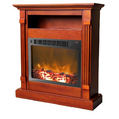 Cambridge CAM3437-1CHR Sienna Fireplace Mantel with Electronic Fireplace Insert Cherry
