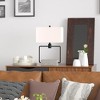 Hudson and Canal 22.75" Tall Table Lamp with Fabric Shade Concrete/Blackened Bronze/White: Modern Design, UL Listed, Polyester Shade - 4 of 4