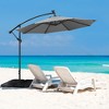 Yaheetech 10 Ft Patio Offset Umbrella with Crank & Cross Base - 2 of 4