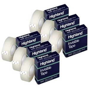 Highland Invisible Tape, 3/4" x 1296", 6 Rolls - 1 of 3